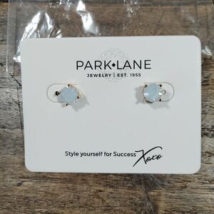 Park Lane Earrings Pierced NEW Opal-Like Studs Gold Tone Jewelry